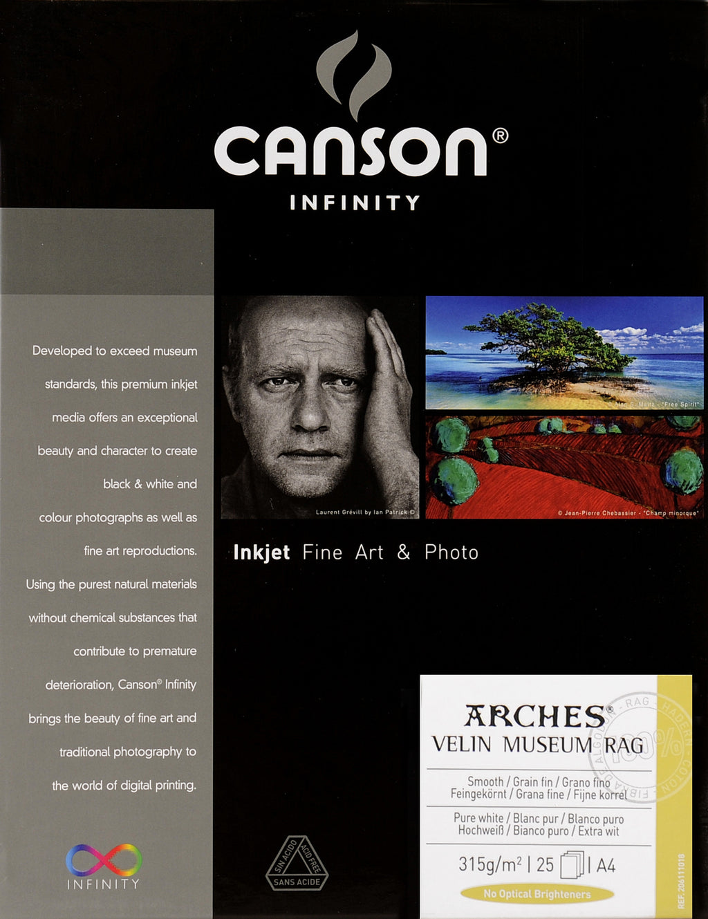 Canson Infinity Velin Museum Rag - 315gsm - A4 (25 sheets) - Wall Your Photos