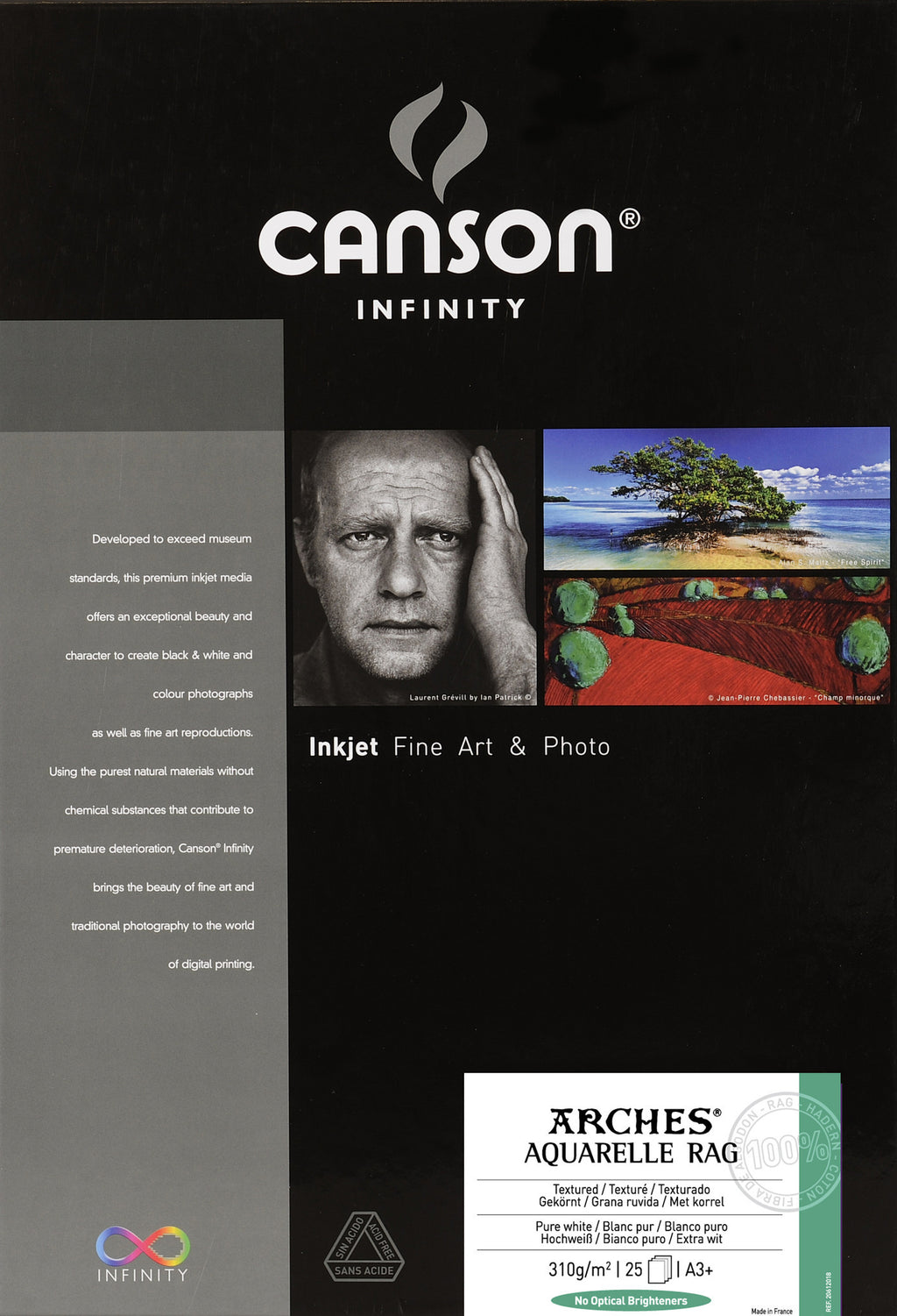 Canson Infinity Aquarelle Rag - 310gsm - A3+ (25 sheets) - Wall Your Photos