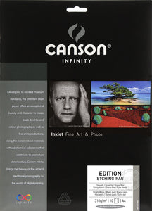 Canson Infinity Edition Etching Rag - 310gsm - A4 - 10 sheets - Wall Your Photos