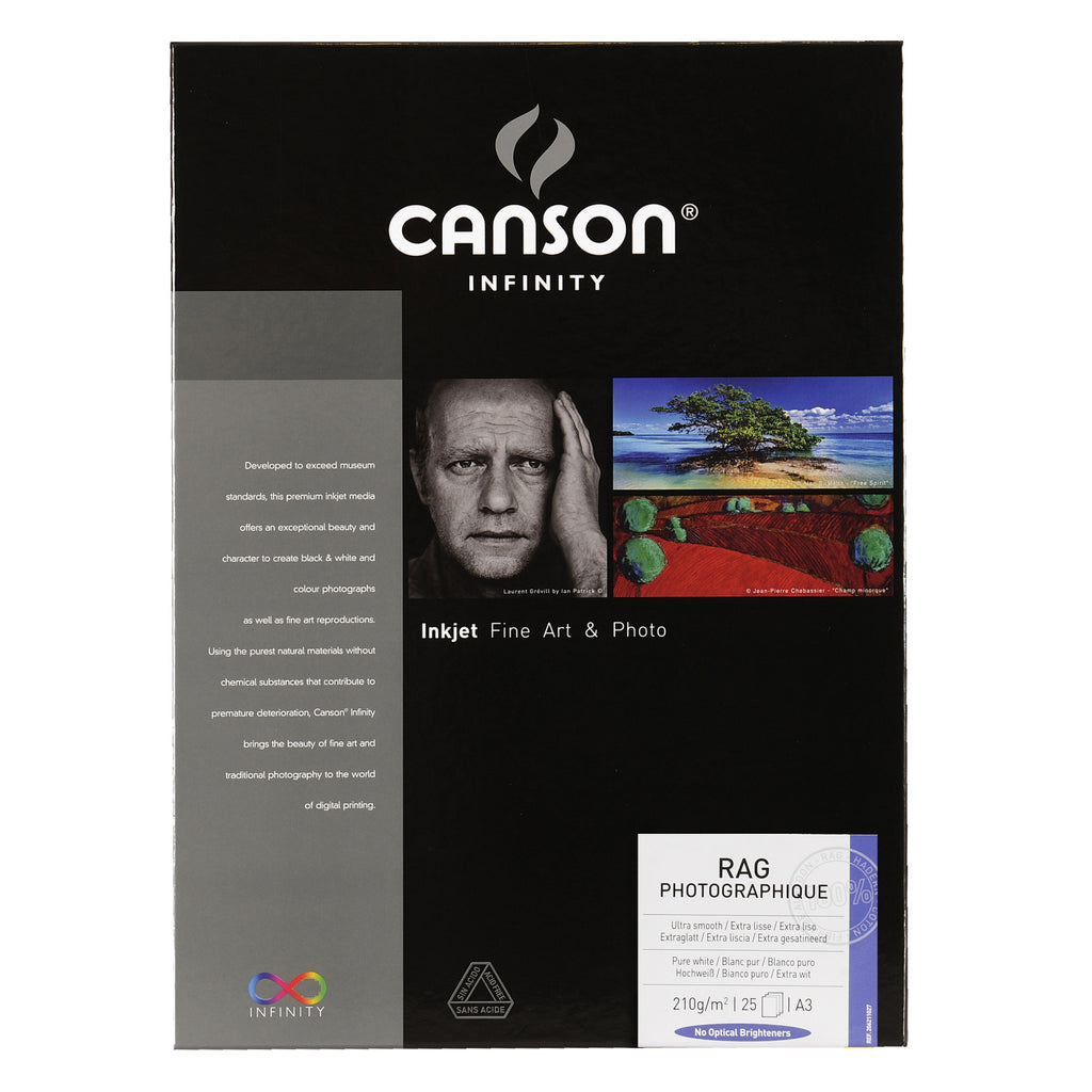 Canson Infinity Rag Photographique - 210gsm - A3 (25 sheets) - Wall Your Photos