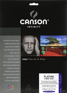 Canson Infinity Platine Fibre Rag - 310gsm - A4 (10 sheets) - Wall Your Photos
