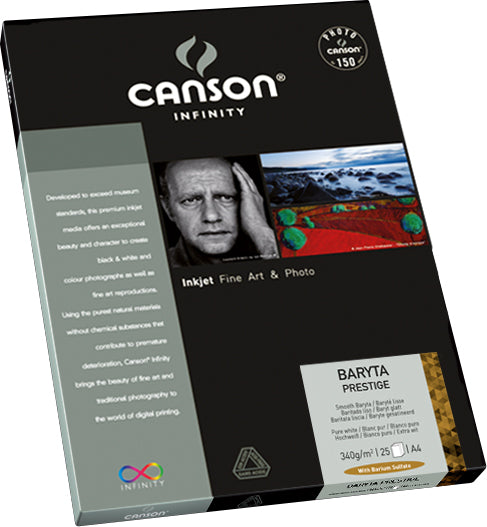 Canson Infinity Baryta Prestige - 340gsm - A4 (25 sheets) - Wall Your Photos