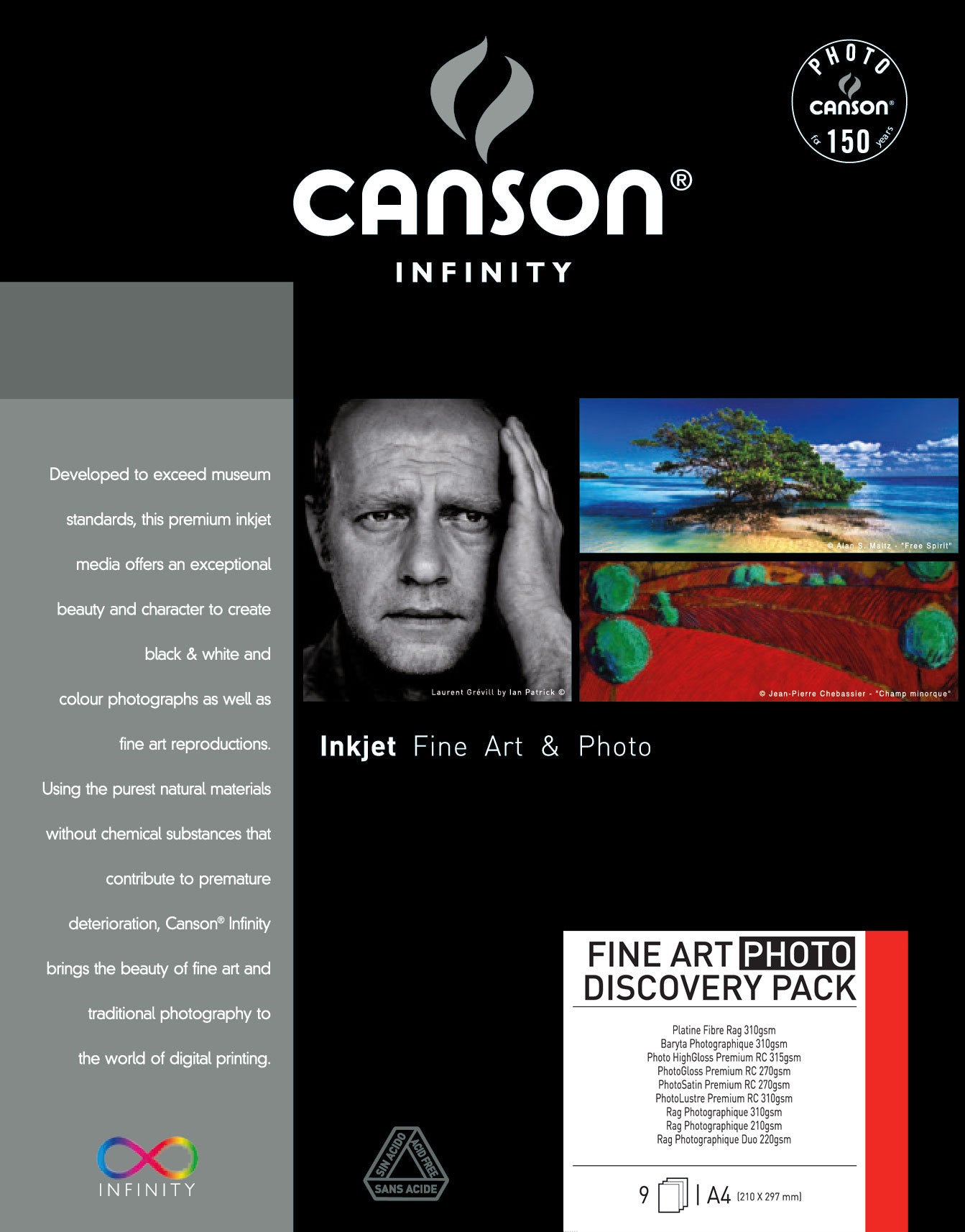 Canson Infinity Discovery Pack Fine Art Photo - A4 - 9 sheets - Wall Your Photos